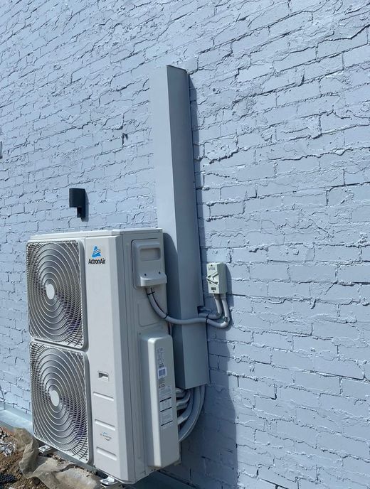 Neat, covered pipework - ActronAir unit · Sydney